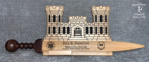 Corps of Engineers Castle Plaque with Rudis